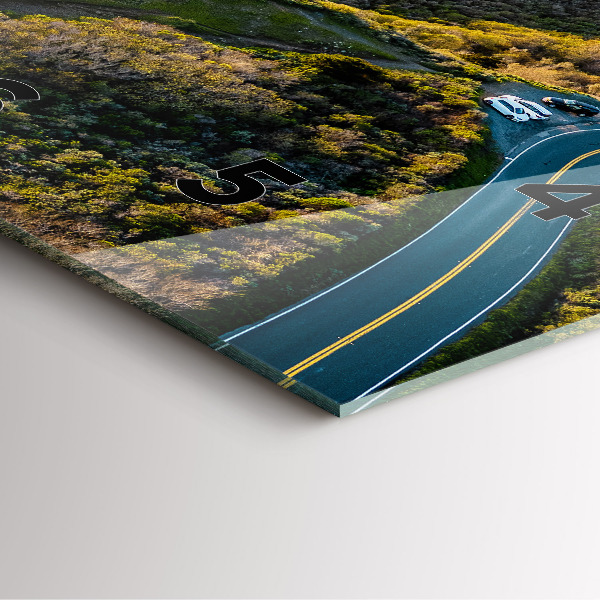 Ceas pătrat de perete din sticlă Drumul din jurul San Francisco