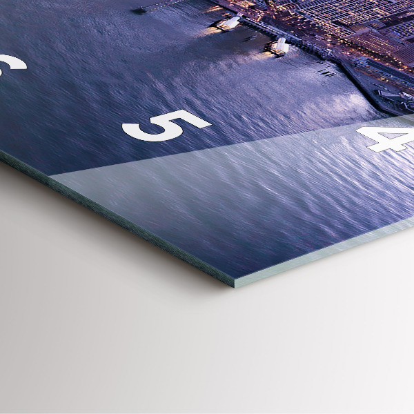 Ceas pătrat de perete din sticlă Vedere din San Francisco