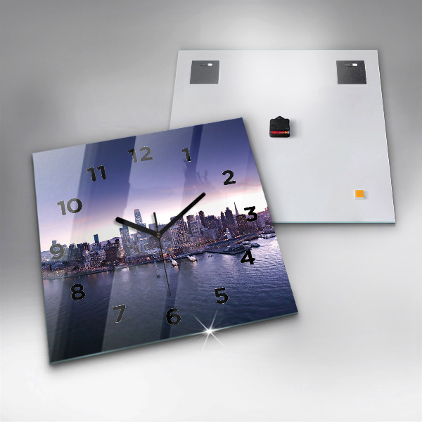 Ceas pătrat de perete din sticlă Vedere din San Francisco