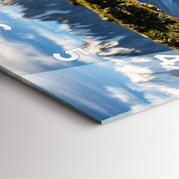 Ceas pătrat de perete din sticlă Valea Chamonix, Alpii francezi