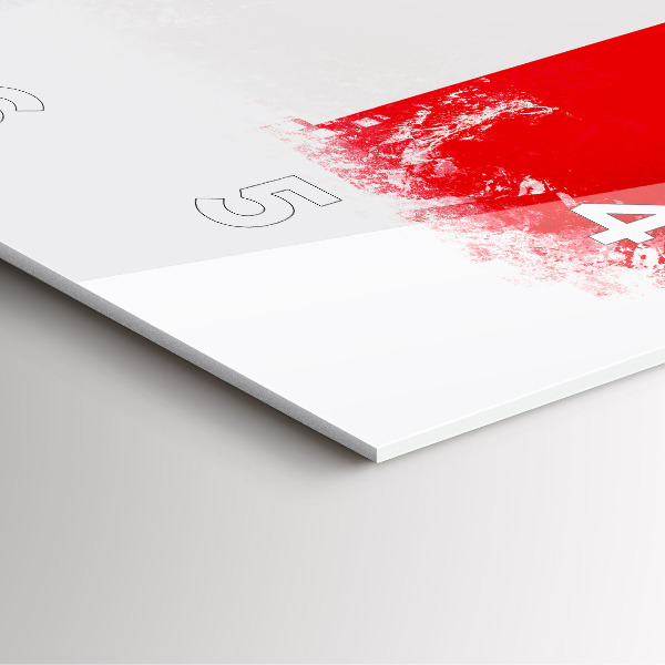 Ceas pătrat de perete din sticlă Steagul Franței