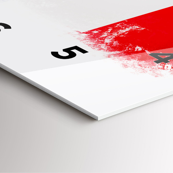 Ceas pătrat de perete din sticlă Steagul Franței