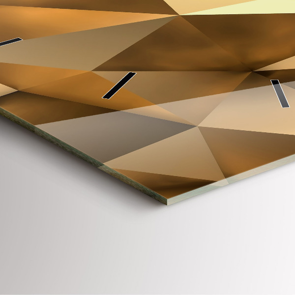 Ceas pătrat de perete din sticlă Textura geometrică