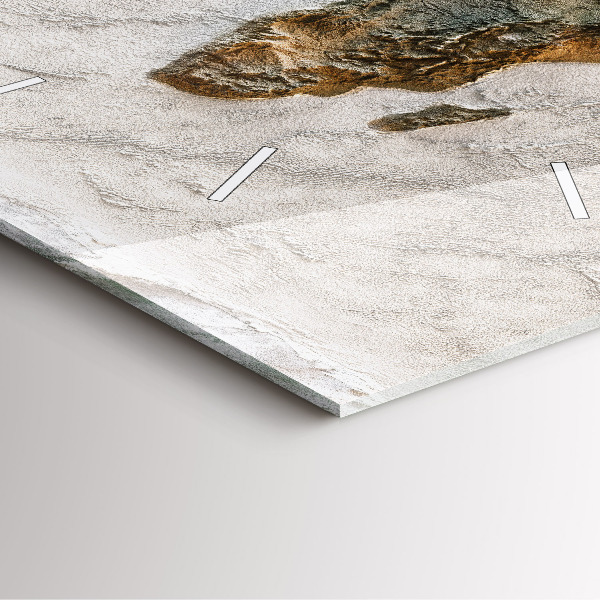 Ceas pătrat de perete din sticlă Harta lumii vechi