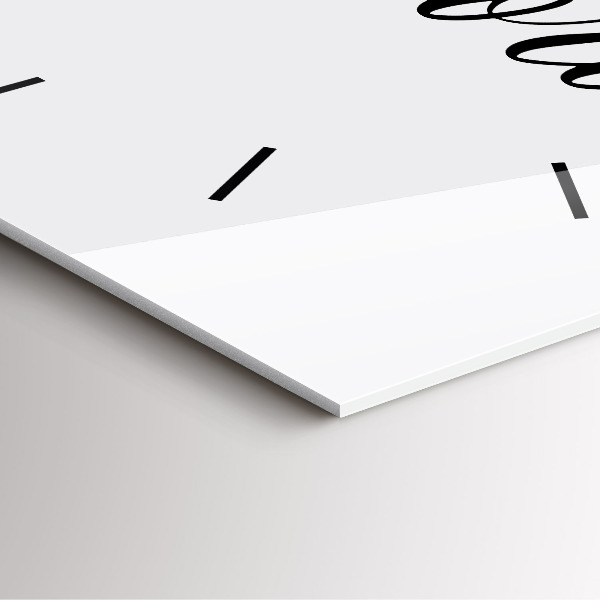 Ceas pătrat de perete din sticlă Inscripția amintirilor