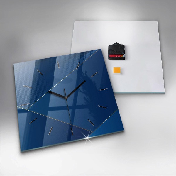 Ceas pătrat de perete din sticlă Abstracția ornamentală