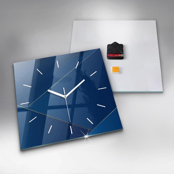 Ceas pătrat de perete din sticlă Abstracția ornamentală