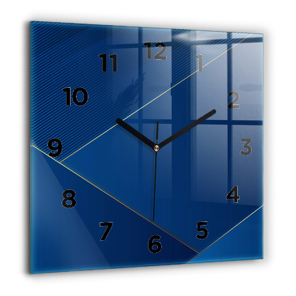 Ceas pătrat de perete din sticlă Abstracția ornamentală