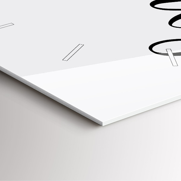 Ceas pătrat de perete din sticlă Inscripție de familie și inimă