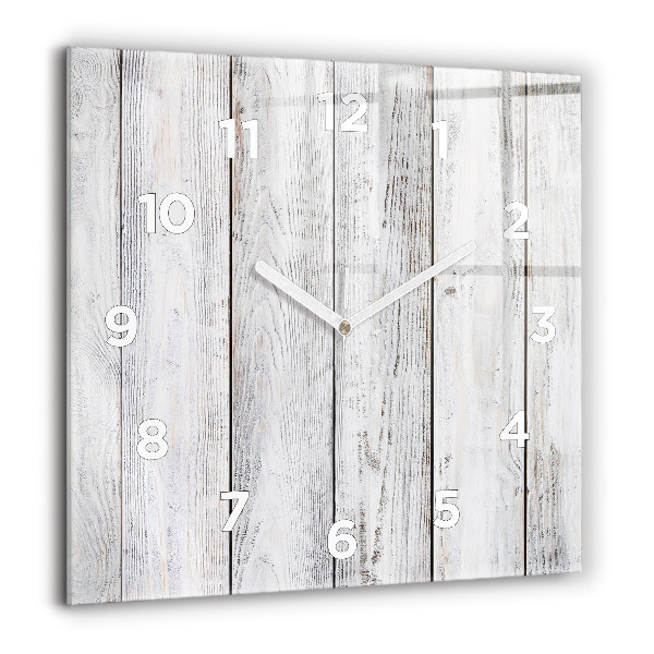 Ceas pătrat de perete din sticlă Scânduri vopsite