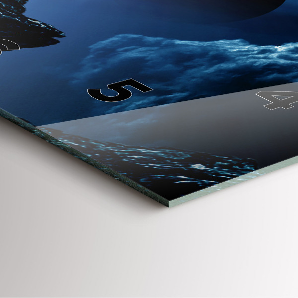 Ceas pătrat de perete din sticlă Galaxie mare