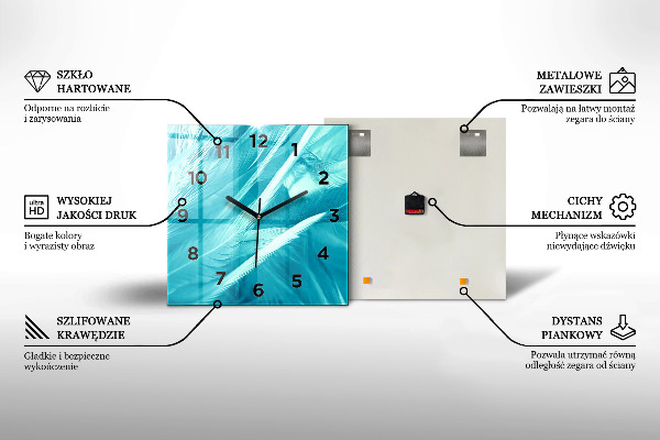 Ceas pătrat de perete din sticlă Contururile hărții lumii