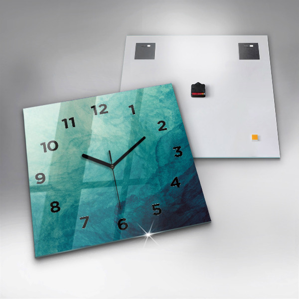 Ceas pătrat de perete din sticlă Abstracția adâncimii