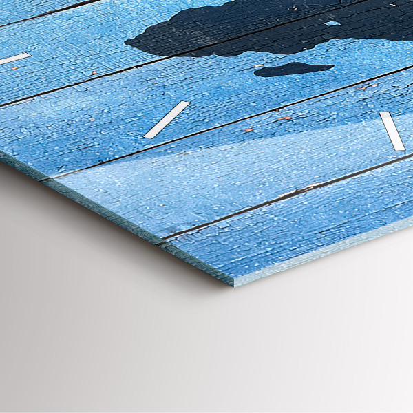 Ceas pătrat de perete din sticlă Harta lumii pe panouri