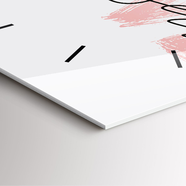 Ceas pătrat de perete din sticlă Inscripție Iubește-te pe tine însuți