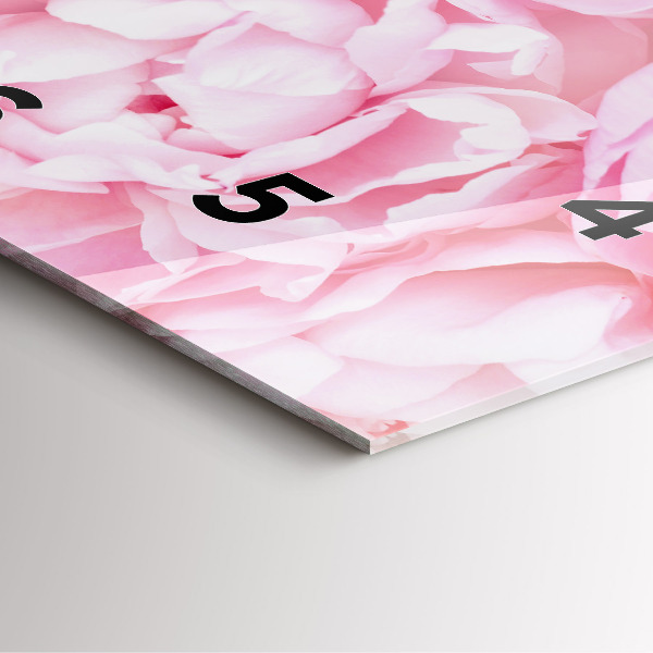 Ceas pătrat de perete din sticlă Flori înflorite