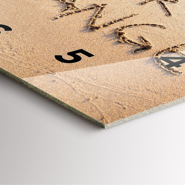 Ceas pătrat de perete din sticlă Citat de plajă