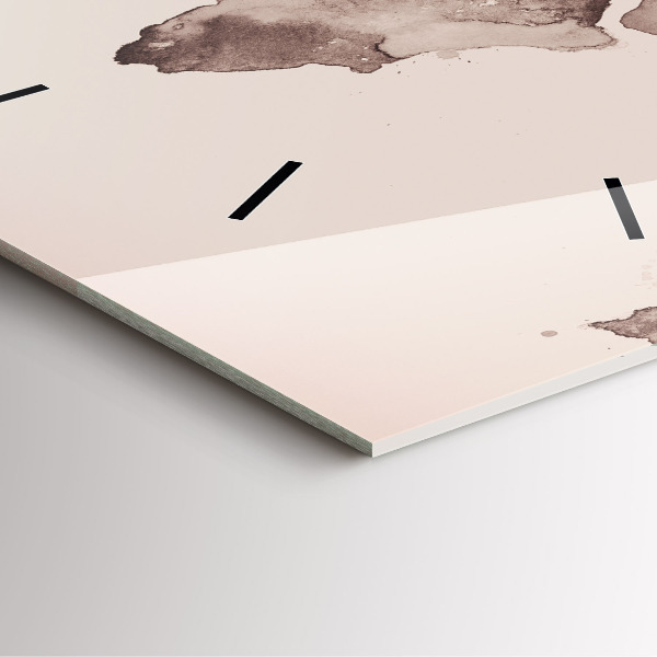 Ceas pătrat de perete din sticlă Harta lumii acuarela