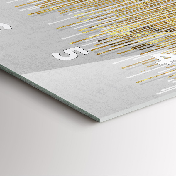 Ceas pătrat de perete din sticlă Model decorativ și auriu