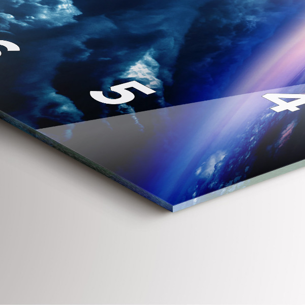 Ceas pătrat de perete din sticlă Galaxie mare