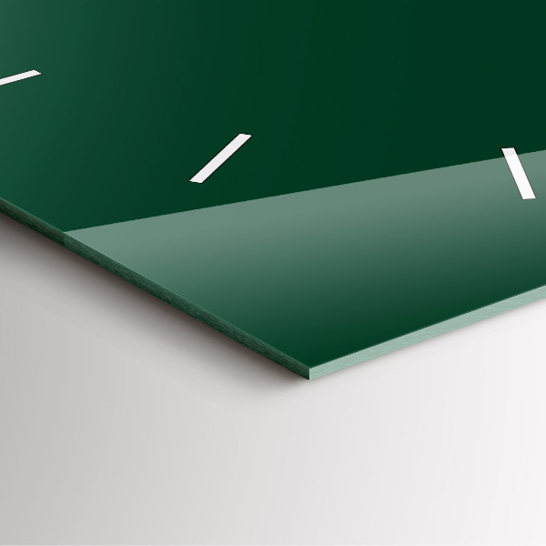 Ceas pătrat de perete din sticlă Culoare verde sticla