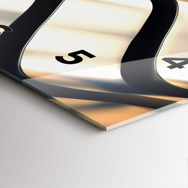 Ceas pătrat de perete din sticlă Model argintiu