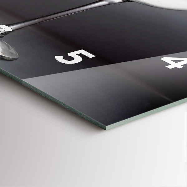 Ceas pătrat de perete din sticlă pahar de vin