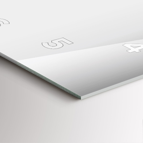 Ceas pătrat de perete din sticlă Abstracția argintului