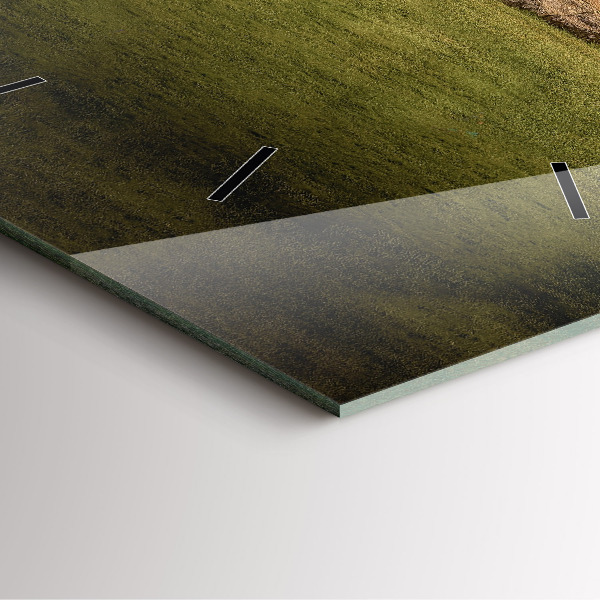 Ceas pătrat de perete din sticlă Stonehenge Nimbostratus