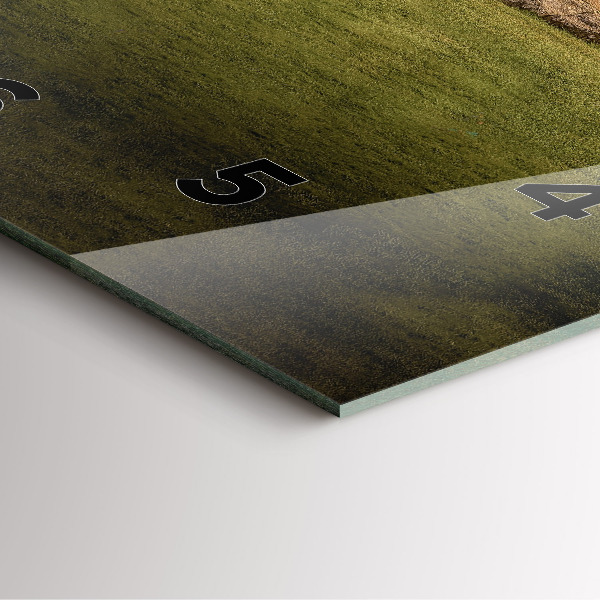 Ceas pătrat de perete din sticlă Stonehenge Nimbostratus