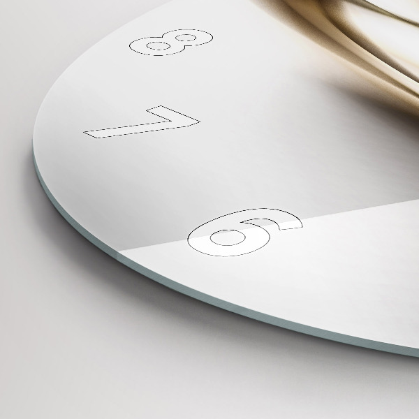 Ceas rotund de perete din sticlă Linii abstracte