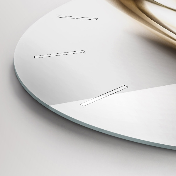 Ceas rotund de perete din sticlă Linii abstracte