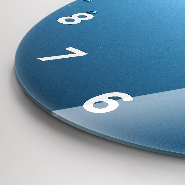 Ceas rotund de perete din sticlă Vedere sub apă