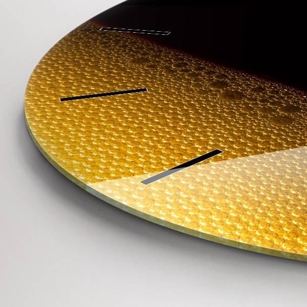 Ceas rotund de perete din sticlă Suc de portocale