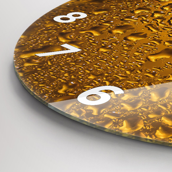 Ceas rotund de perete din sticlă O cană de bere