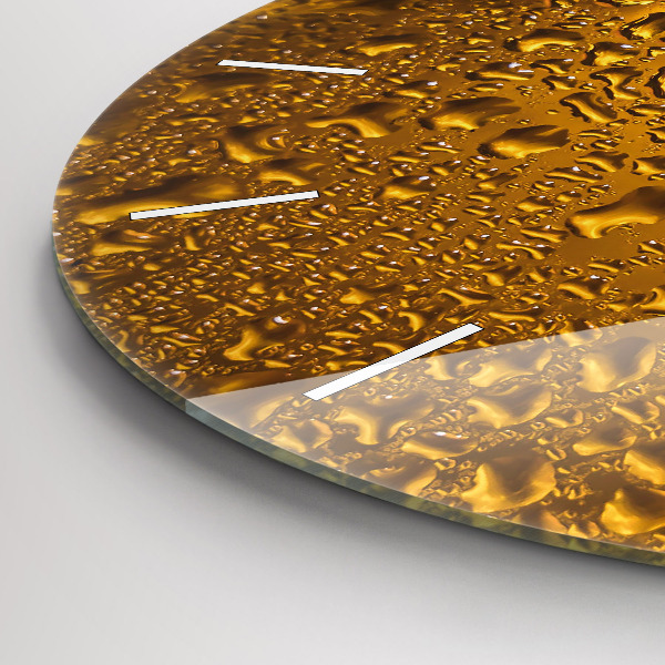 Ceas rotund de perete din sticlă O cană de bere