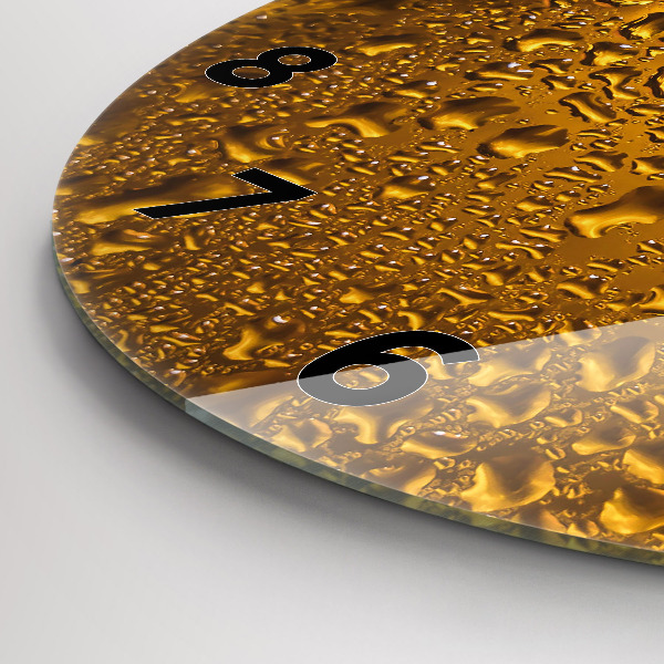 Ceas rotund de perete din sticlă O cană de bere