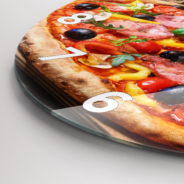 Ceas rotund de perete din sticlă Inima culinară a Italiei