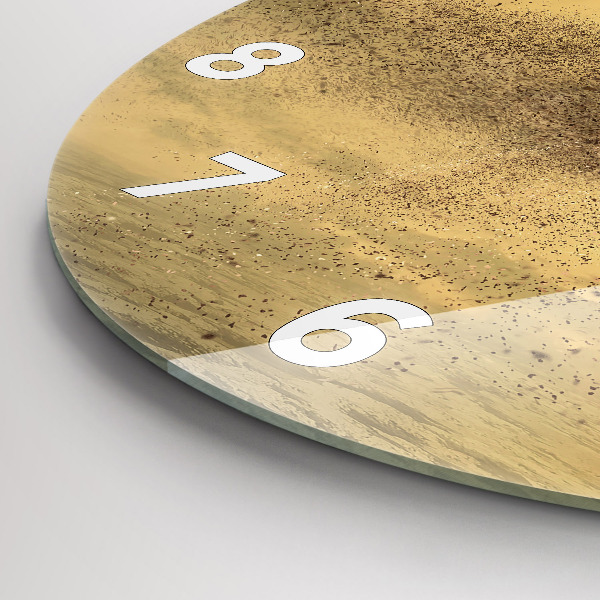 Ceas rotund de perete din sticlă Femeie în siluetă