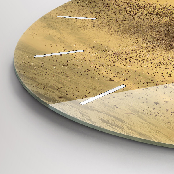 Ceas rotund de perete din sticlă Femeie în siluetă