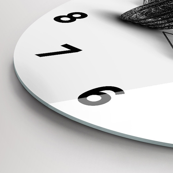 Ceas rotund de perete din sticlă Design mașină F1