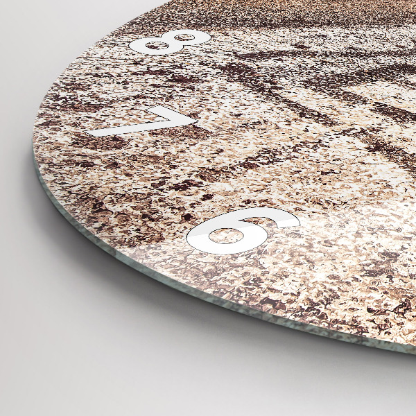 Ceas rotund de perete din sticlă Route 66 SUA