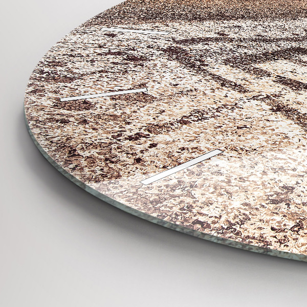 Ceas rotund de perete din sticlă Route 66 SUA