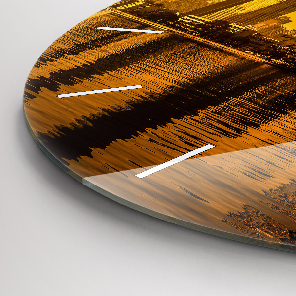 Ceas rotund de perete din sticlă Râul Zhujiang China