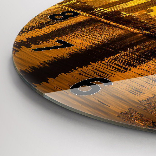 Ceas rotund de perete din sticlă Râul Zhujiang China