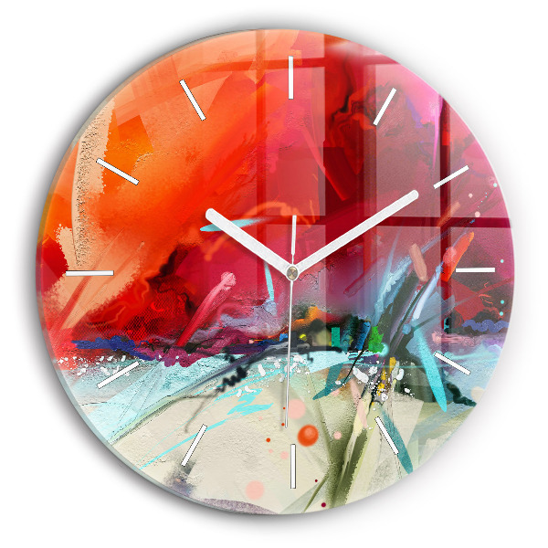 Ceas rotund de perete din sticlă Rânduri de condimente