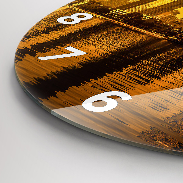 Ceas rotund de perete din sticlă Râul Zhujiang