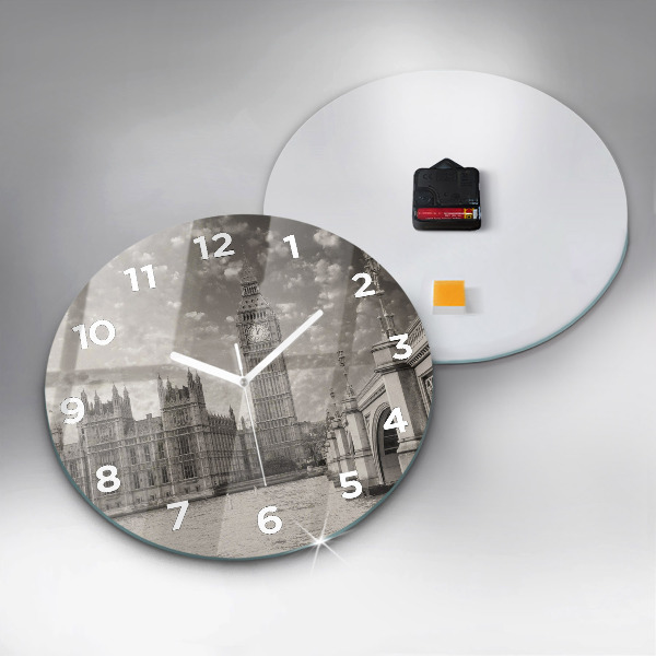 Ceas rotund de perete din sticlă Londra Big Ben
