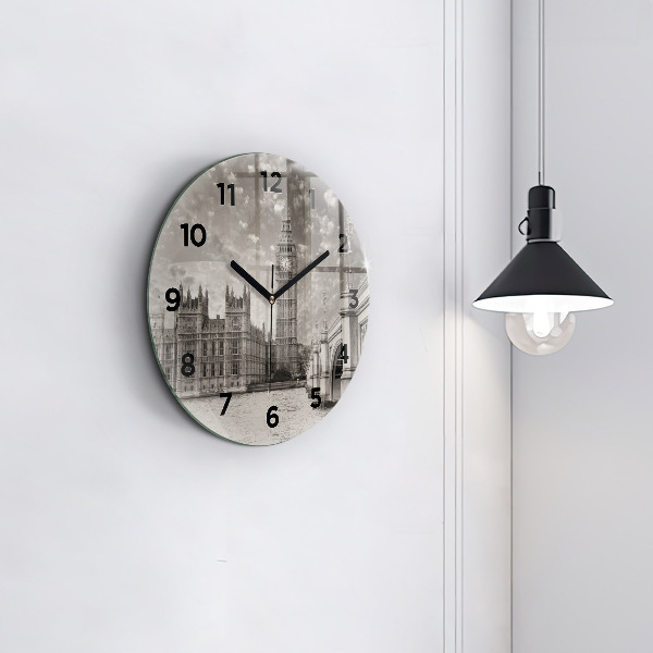 Ceas rotund de perete din sticlă Londra Big Ben