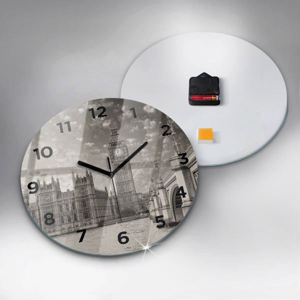 Ceas rotund de perete din sticlă Londra Big Ben